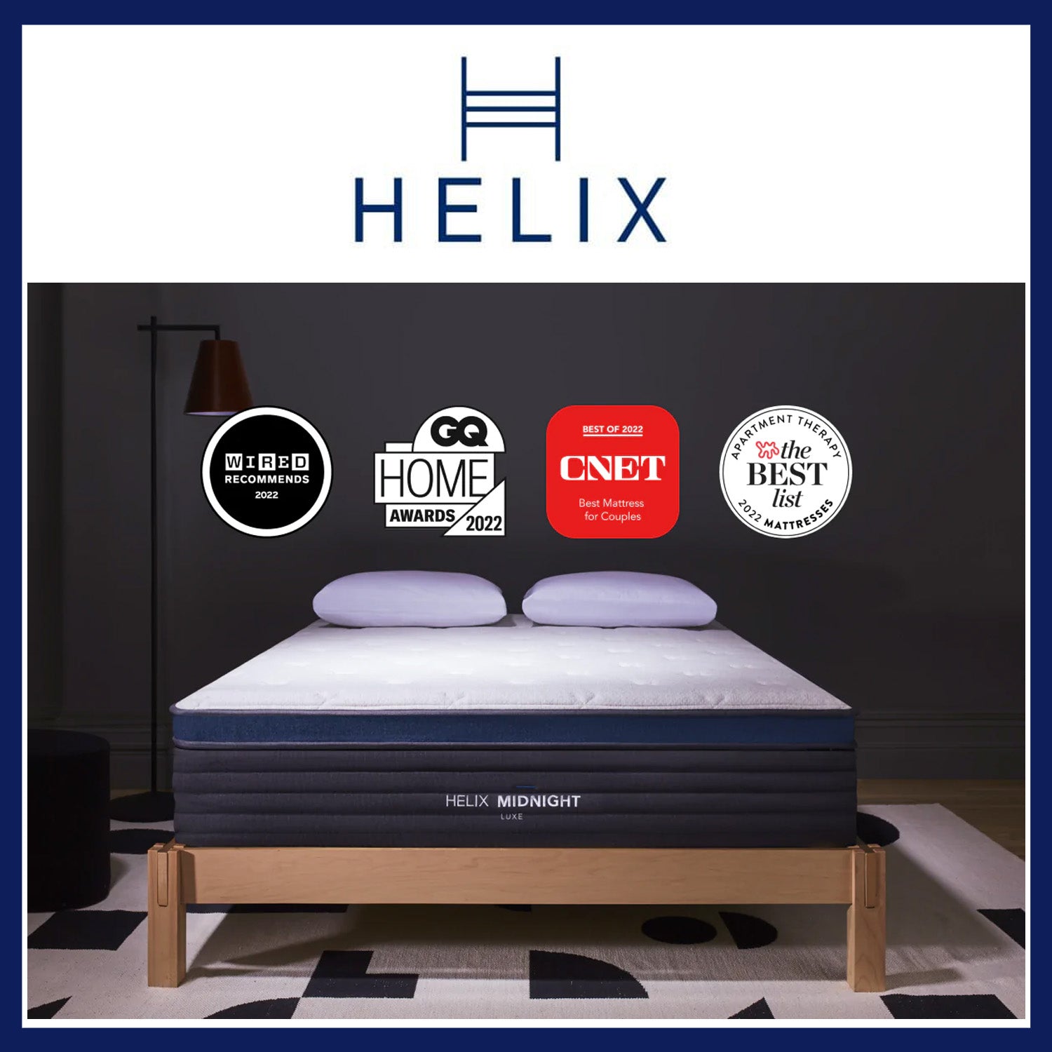 Helix Midnight Luxe Mattress 20% + 2 Free Dream Pillows